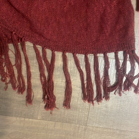 V neck faux wrap fringe sweater - Picture 3 of 4